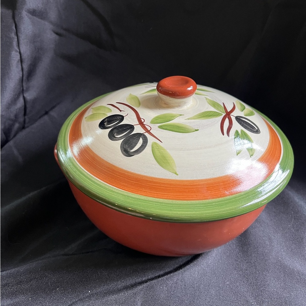 Colorful Ceramic Lidded Bowl